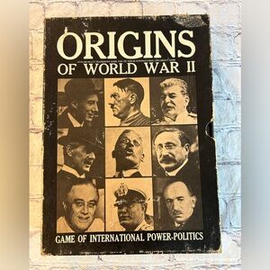 VINTAGE ORIGINS OF WORLD WAR 11 AVALON HILL’S POLITICAL BOARD GAME (1971)